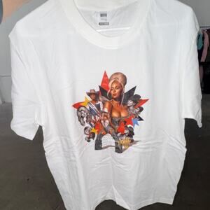 Digriprint Apparel Men's White Graphic Print Cotton T-Shirt Short Sleeve Size L